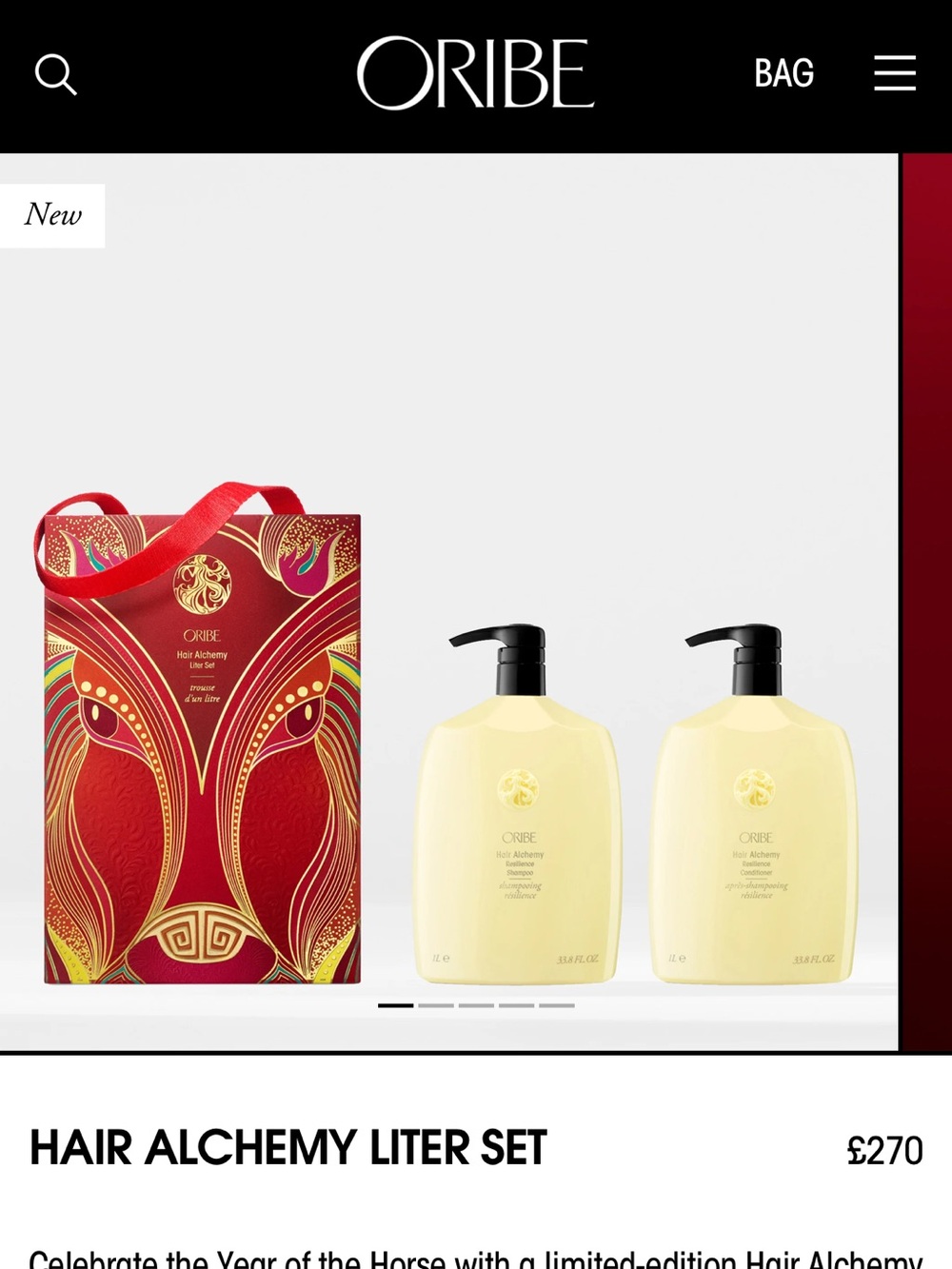 Oribe Hair Alchemy Shampoo & Conditioner Gift Set 33.8 fl oz each NIB